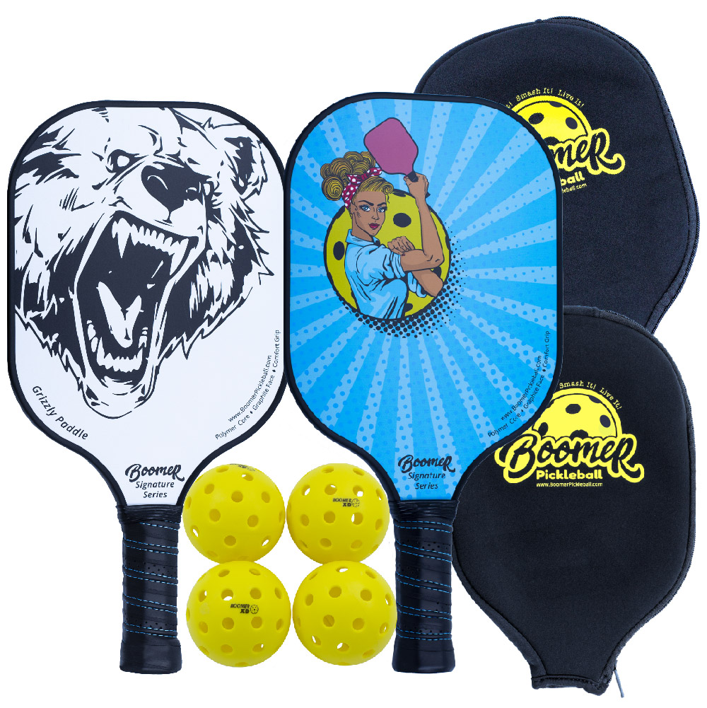 Boomer Signature Paddles, Balls, and Covers